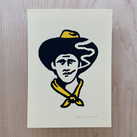 Cactus Cowboy - Signed 5x7in Print #399