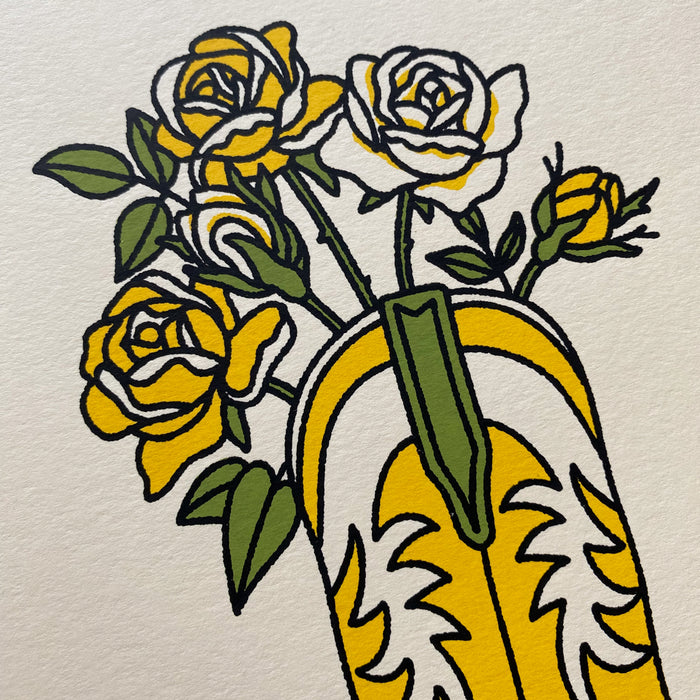 Rose Boot - Signed 8x10in Silkscreen Print