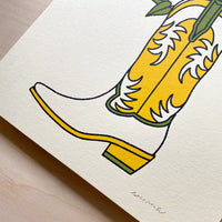 Rose Boot - Signed 8x10in Silkscreen Print