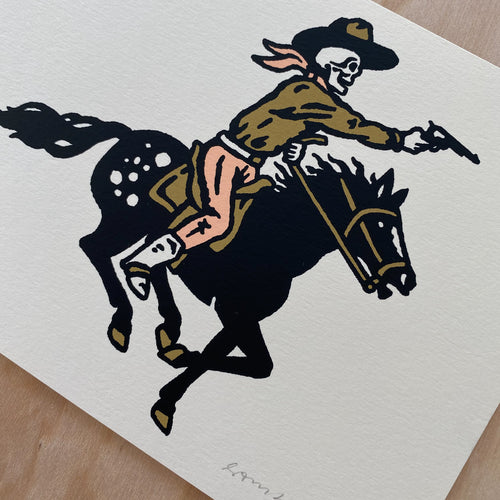 SOLD OUT. Skull Rider - Signed 7x5in Print #309