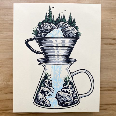 Kona Coffee Volcano - 8x10in Print #381
