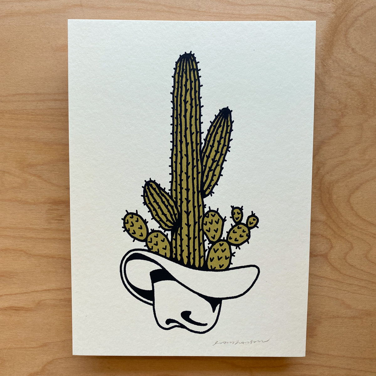 Desert Gold Cactus Contact Paper