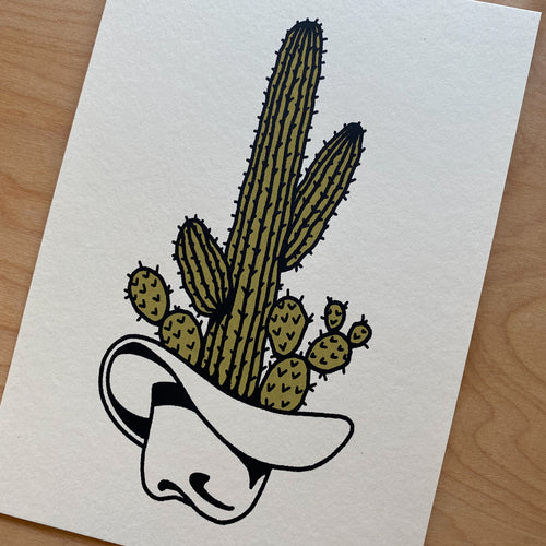 Desert Hat - Signed 5x7in Print #232