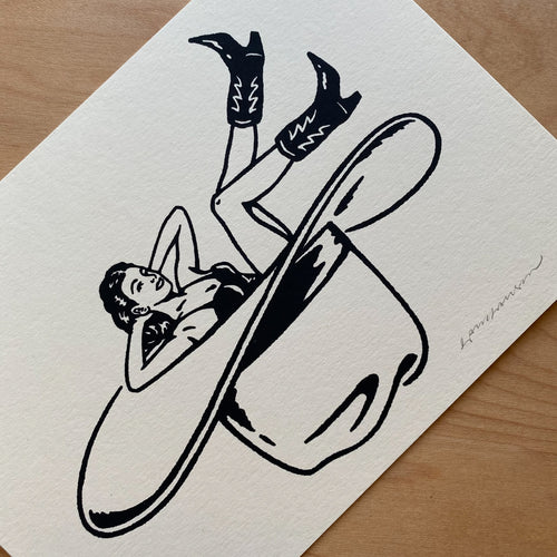 Hat Lounge - Signed 5x7in Print #397