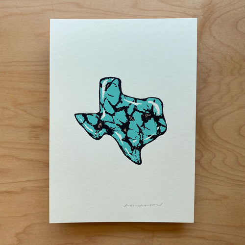 Turquoise Texas - Signed 5x7in Print #398