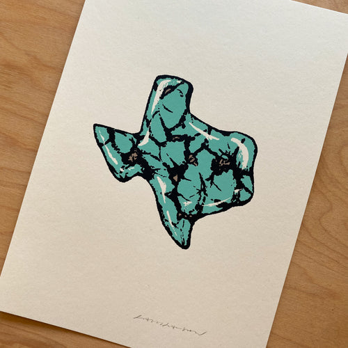 Turquoise Texas - Signed 5x7in Print #398