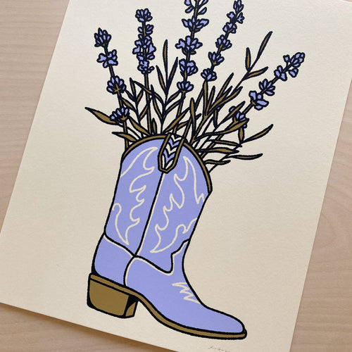 SOLD OUT. Lavender Boot - Signed 8x10in Print #302