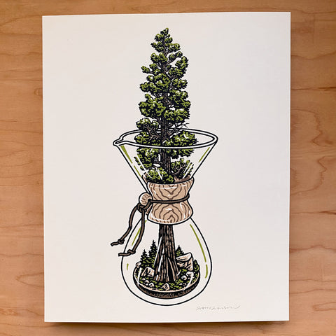Kona Coffee Volcano - 8x10in Print #381