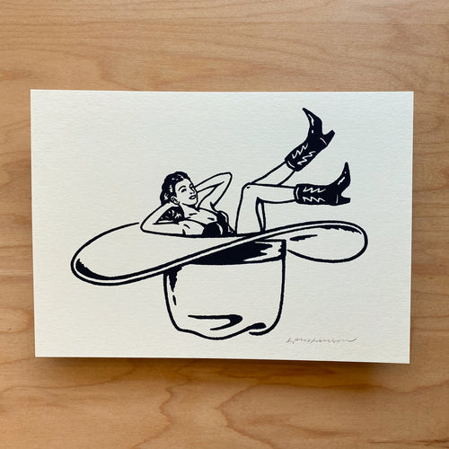Hat Lounge - Signed 5x7in Print #397