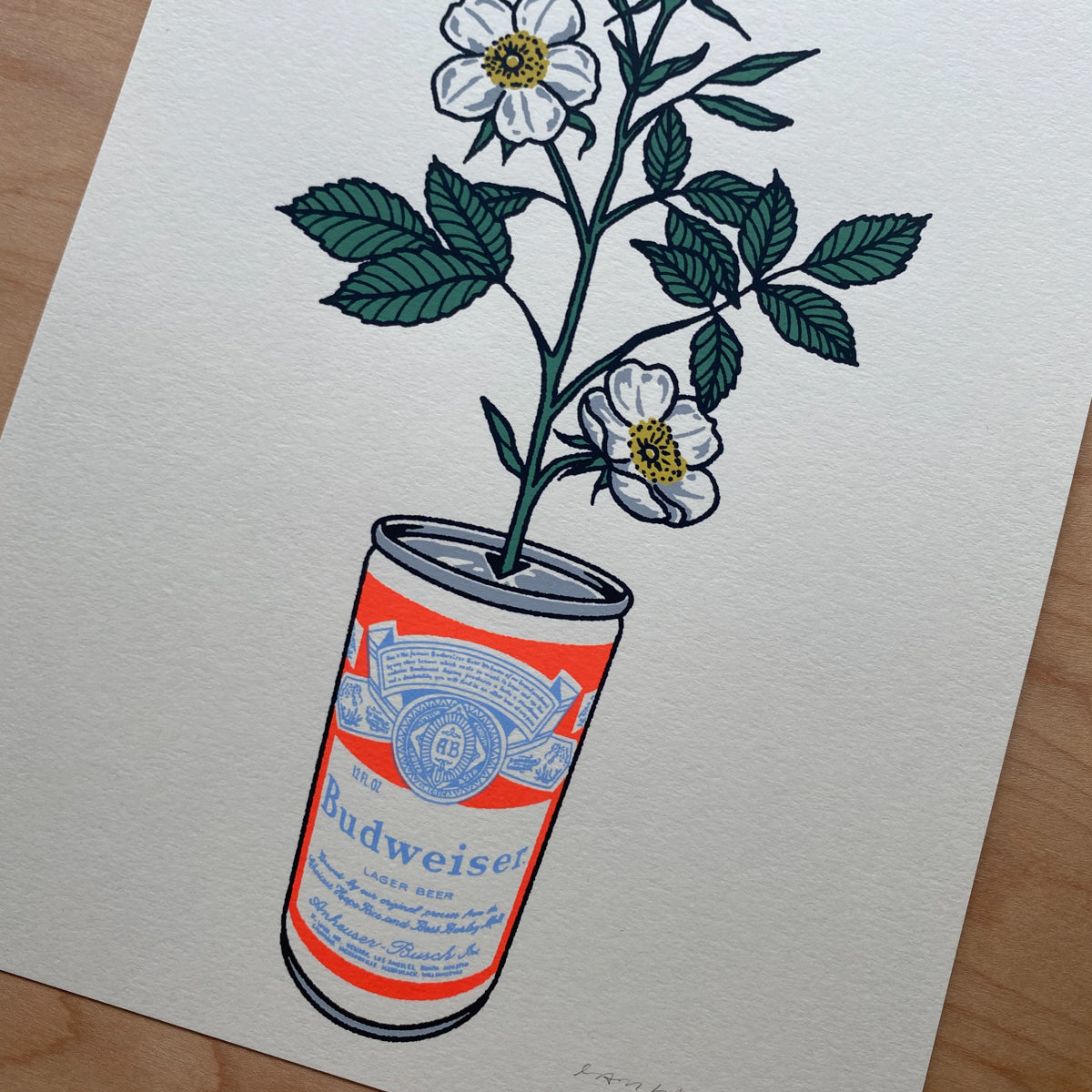 SOLD OUT. Wild Rose Beer Can - Signed 8x10in Print #374