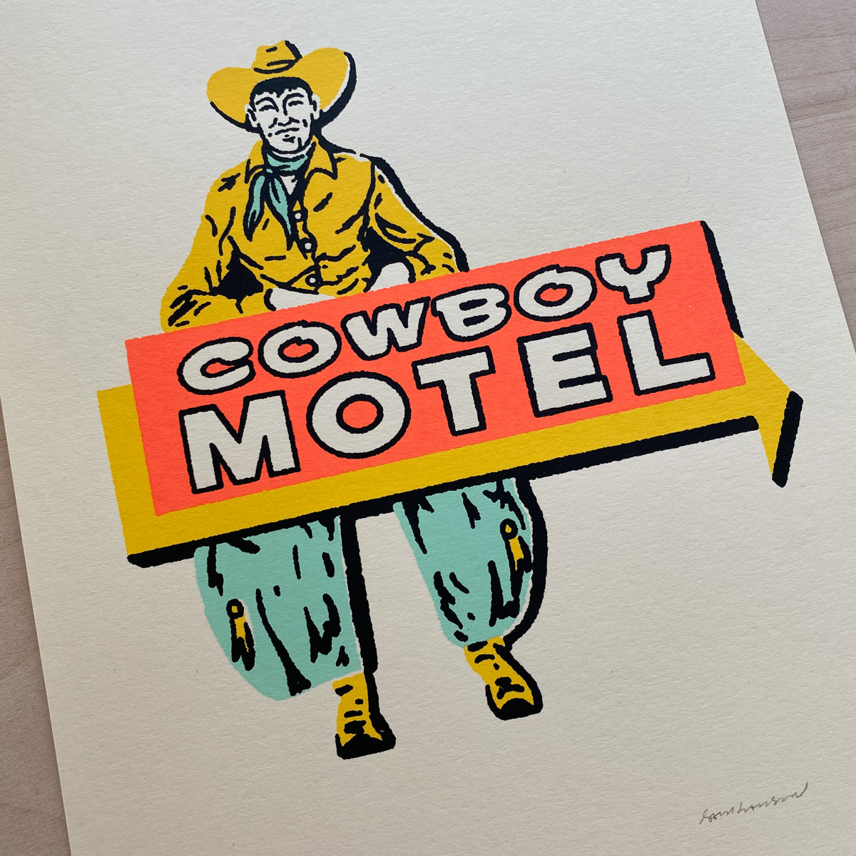 Cowboy Motel - Signed 8x10in Print #354