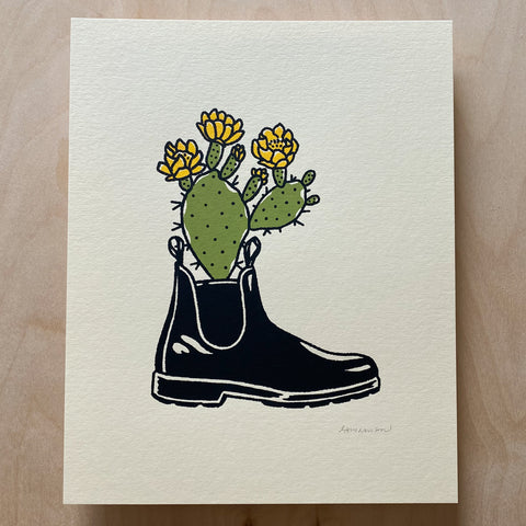 Sunflower Boot - Signed 8x10in Print #283