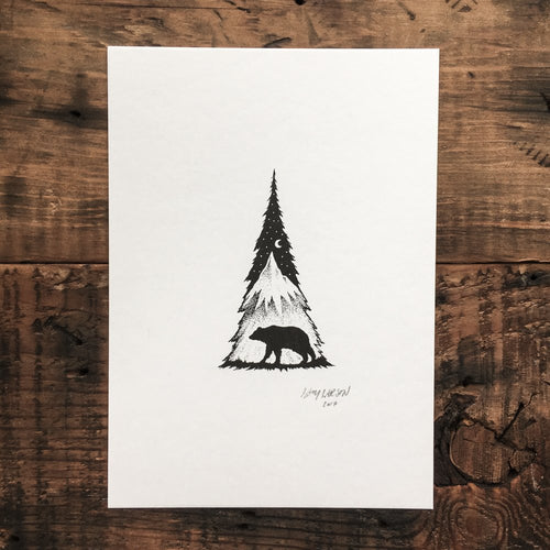 Bear Tree - Signed Print #12