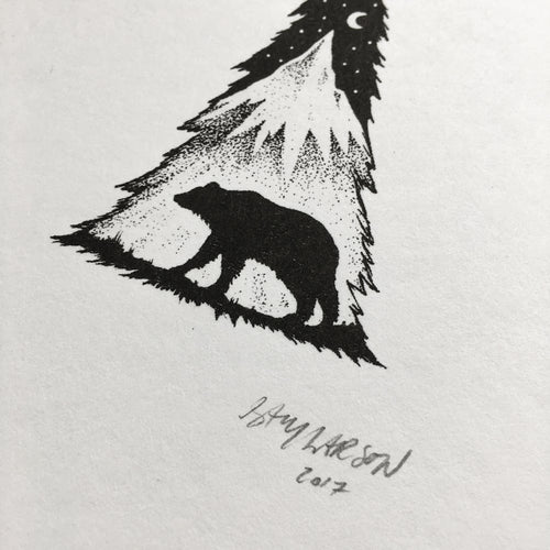 Bear Tree - Signed Print #12