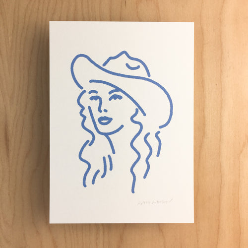 Nashville Cowgirl - Signed Print #143 PERIWINKLE