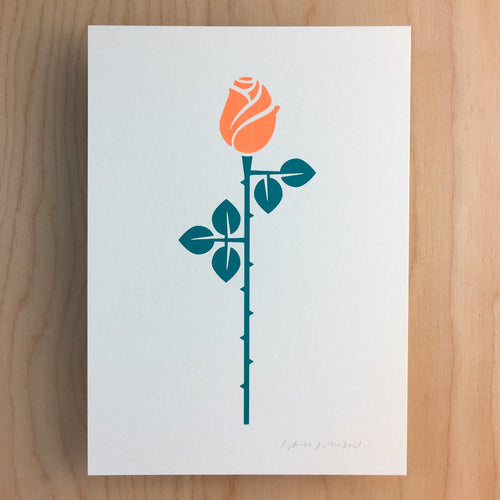 Simple Rose - Signed Print #150