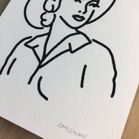 Tucson Cowgirl - Signed 5x7in Silkscreen Print