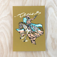 Texas Bandit - Signed 5x7 Inch Silkscreen Print