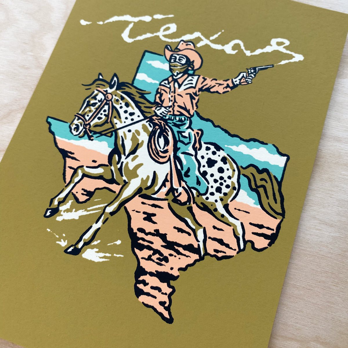 Texas Bandit - Signed 5x7 Inch Silkscreen Print