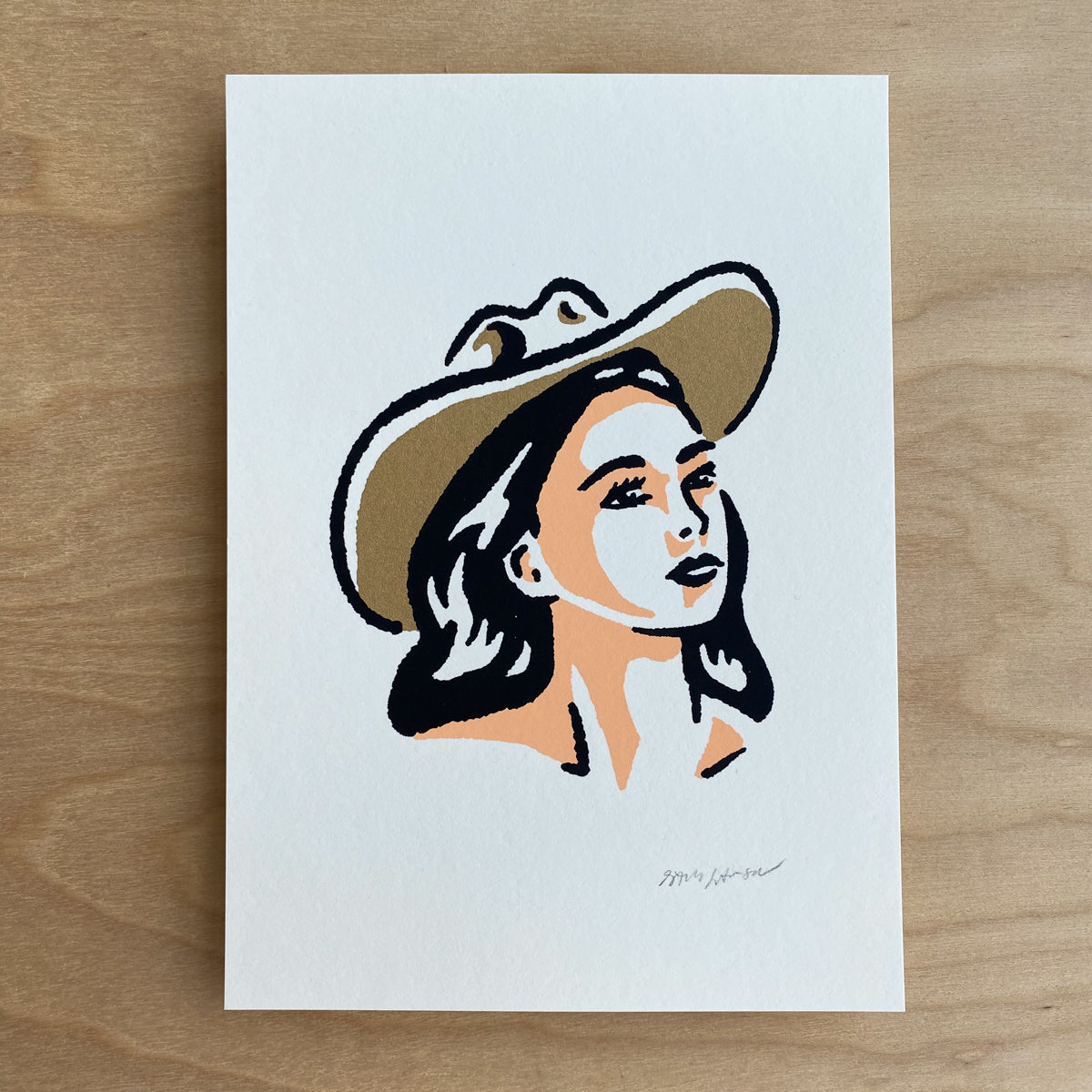 Tulsa Cowgirl (Gold) - Signed Print #167