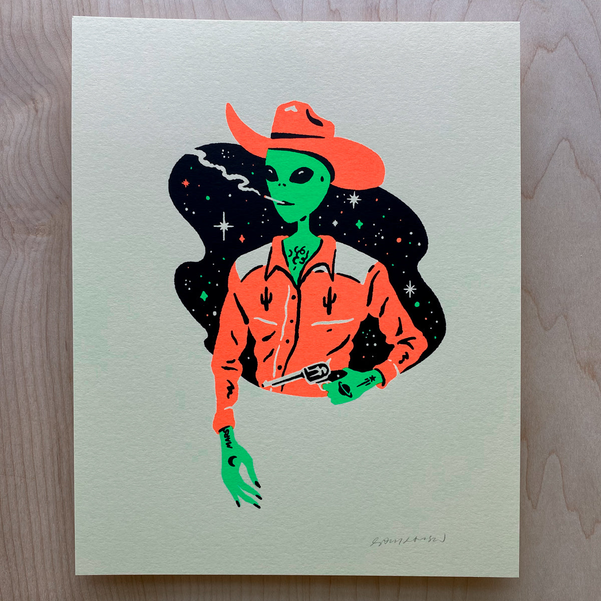 Western Alien James - Signed 8x10in Print #303