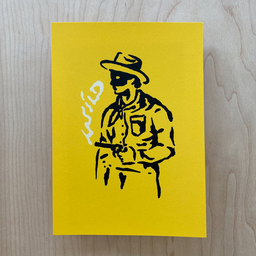 Wild Bandit - Signed 5x7in Print #158 (yellow)