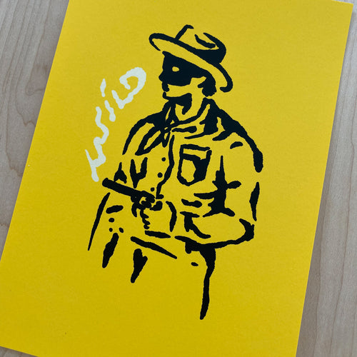 Wild Bandit - Signed 5x7in Print #158 (yellow)