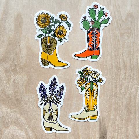 SOLD OUT. Flower Boot Sticker Pack 1